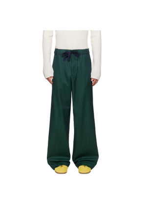 Sanderlak Green Tailored Drawstring Trousers