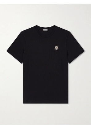 Moncler - Pack of Three Logo-Appliquéd Cotton-Jersey T-Shirt - Men - Black - S