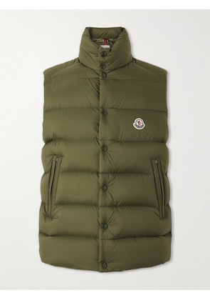 Moncler - Tibb Logo-Appliquéd Quilted Shell Down Gilet - Men - Green - 1
