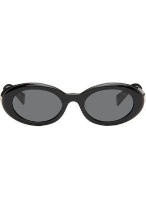 Miu Miu Eyewear Black Oval Sunglasses
