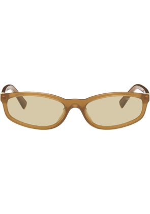 Miu Miu Eyewear Brown Tortoiseshell Rectangular Sunglasses
