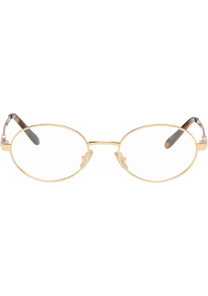 Miu Miu Eyewear Gold Oval Glasses