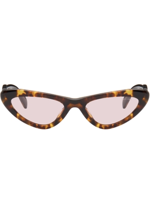 Miu Miu Eyewear Brown Cat-Eye Sunglasses