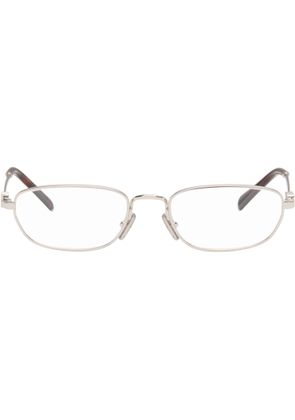 Miu Miu Eyewear Silver Rectangular Glasses
