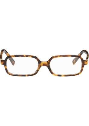 Miu Miu Eyewear Brown 'Miu Regard' Blue Light Glasses