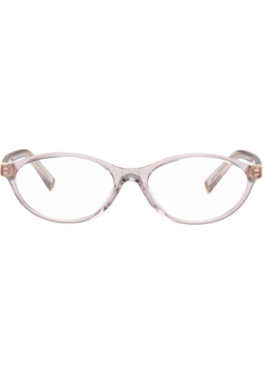 Miu Miu Eyewear Pink Oval Glasses