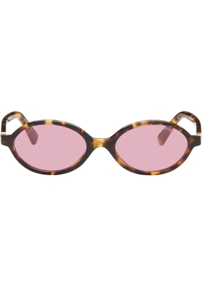 Miu Miu Eyewear Brown Miu Regard Sunglasses