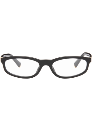 Miu Miu Eyewear Black Slim Cateye Glasses
