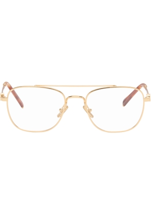 Miu Miu Eyewear Gold Top Bar Metal Glasses