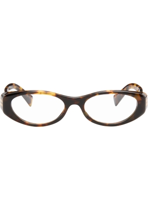 Miu Miu Eyewear Brown Tortoiseshell Oval Glasses