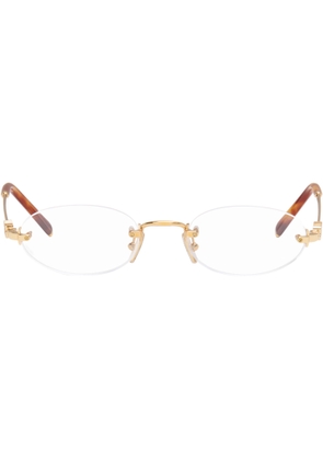 Miu Miu Eyewear Gold Rimless Glasses