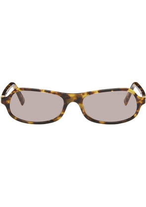Miu Miu Eyewear Brown Tortoiseshell Rectangular Sunglasses