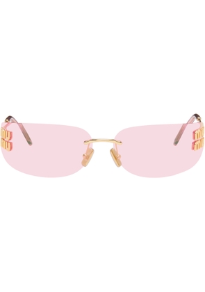 Miu Miu Eyewear Gold Aube Sunglasses