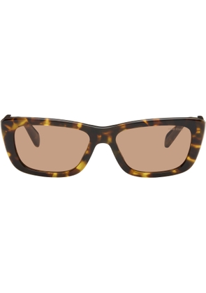 Miu Miu Eyewear Brown Cat-Eye Sunglasses