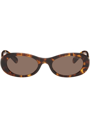 Miu Miu Eyewear Brown 'Miu Glimpse' Sunglasses