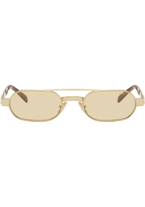 Miu Miu Eyewear Gold Aviator Sunglasses
