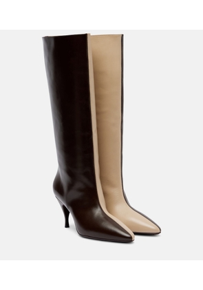 Herbert Levine Two Faced leather knee-high boots