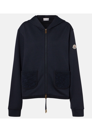 Moncler Cotton-blend zip-up hoodie