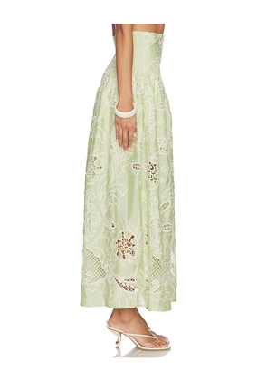 Especia Ambrosia Long Skirt in Green. Size XS. Also in M, L, XL.