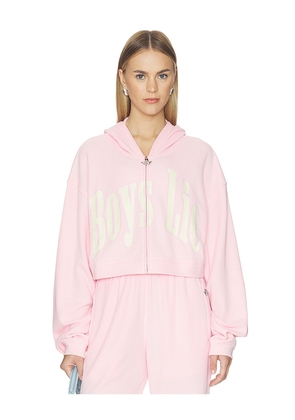 Boys Lie All Star Alex Zip Up in Pink. Size XS/S. Also in M/L, XL/XXL.