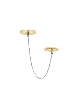 Demarson Essex Ring in Metallic Gold,Metallic Silver. Size 7-8. Also in .