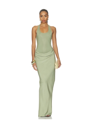 Benni Jade Maxi Dress in Green. Size XS. Also in S, M, L, XL/1X, XXL/2X.