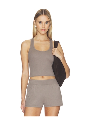 Commando Better Than Basic Rib Racerback Top in Taupe. Size XS. Also in S, M, L.