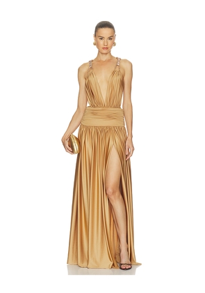 Bronx and Banco Tula Embellished Dress in Tan. Size XS. Also in S, M, L, XL.