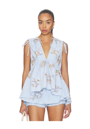 AKNVAS Lamia Poplin Top in Multi. Size 2. Also in 4, 6, 8, 12.
