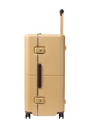 July Eden XL Checked Luggage in Beige.