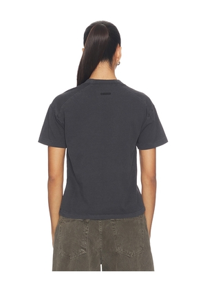 Fear of God ESSENTIALS Campus Classic Short Sleeve Tee in Black. Size XS. Also in S, M, L, XL.