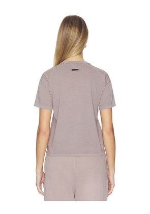 Fear of God ESSENTIALS Campus Classic Short Sleeve Tee in Mauve. Size XS. Also in S, M, L, XL.