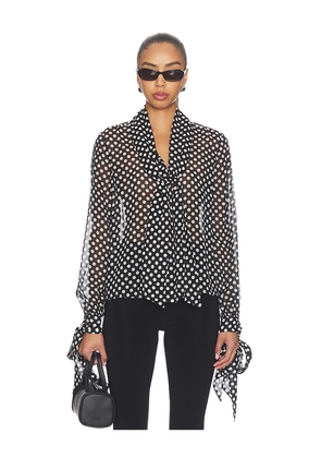 FRAME The Nouvelle Polka Dot Blouse in Multi. Size XS. Also in S, M, L.