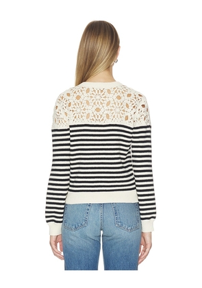 FRAME The Coastal Stripe Cardi in Black. Size XS. Also in S, M, L.