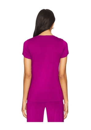 Michael Lauren Tucker Short Sleeve Fitted Tee in Purple,Fuchsia. Size S. Also in XS.