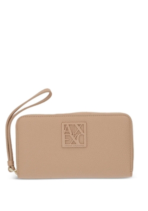 Armani Exchange logo-detail zip-fastening wallet - Neutrals