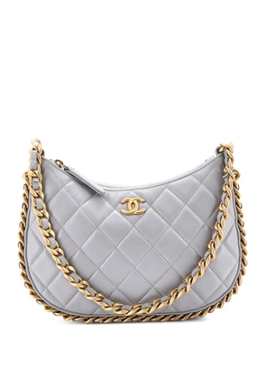 CHANEL Pre-Owned CC Chain Around Quilted Lambskin hobo bag - Grey