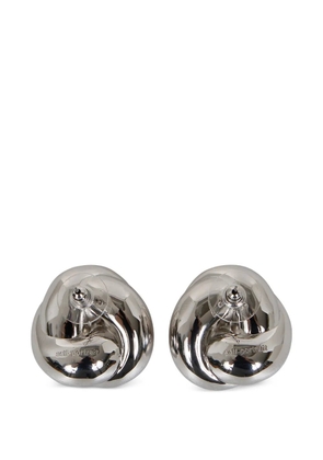 Self-Portrait knot-detail earrings - Silver