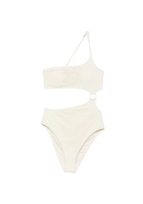 Karl Lagerfeld crochet ring-detail swimsuit - Neutrals