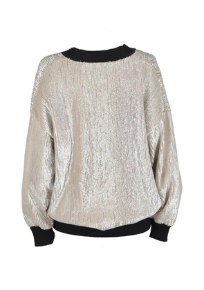 Gianfranco Ferré Pre-Owned 1990s sequin-embellished V-neck sweater - Silver