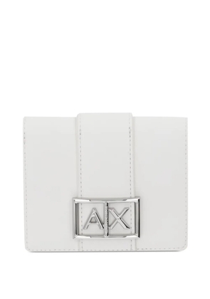 Armani Exchange logo-detail wallet - White