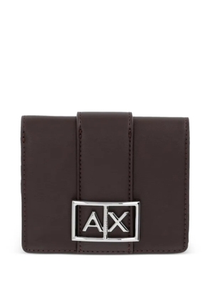 Armani Exchange logo-detail wallet - Brown