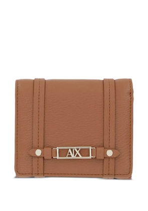 Armani Exchange logo-plaque wallet - Brown