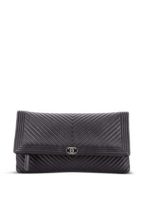 CHANEL Pre-Owned Boy Beauty CC Chevron Leather clutch bag - Black