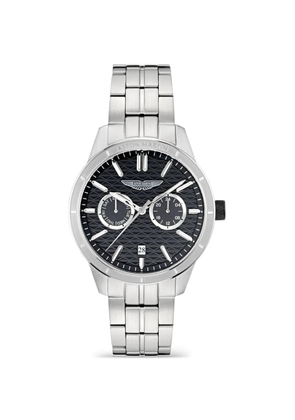 Aston Martin Watches guilloché-dial 42mm watch - Black
