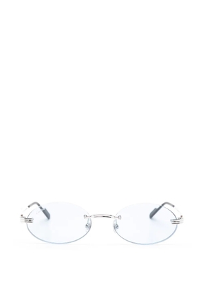 Cartier Eyewear rimless oval-frame sunglasses - Silver