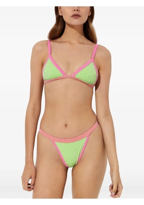 Beach Riot Mika metallic-effect bikini top - Green
