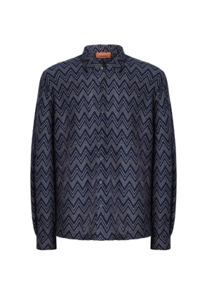 Missoni cashmere Zigzag shirt - Blue