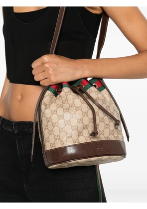 Gucci GG Supreme Web-stripe tote bag - Neutrals
