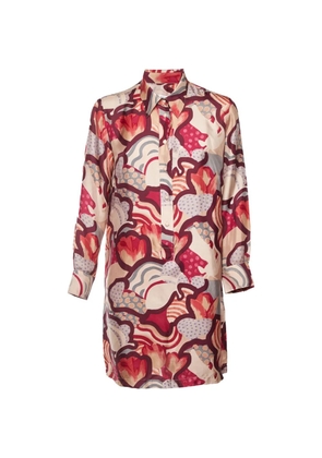 See By Chloé Vintage printed-silk tunic dress - Neutrals